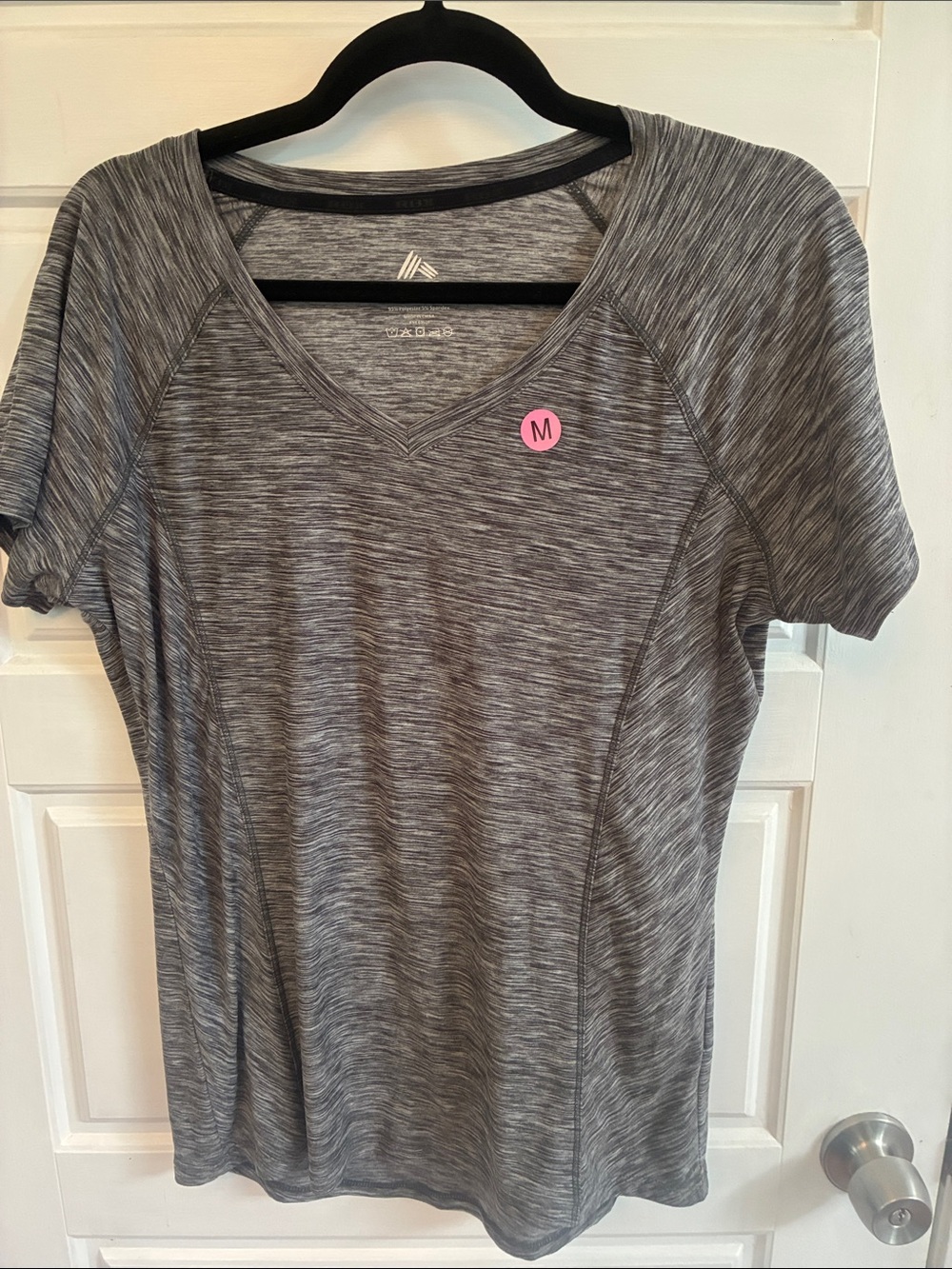 Reebok Women's Heather Gray V-Neck Active Tee